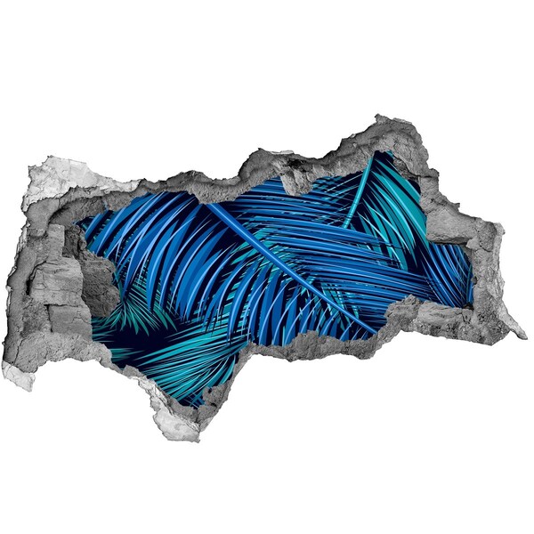 Hole in the wall sticker Tropical oasis with palm trees