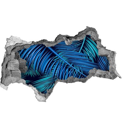 Hole in the wall sticker Tropical oasis with palm trees