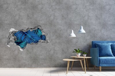 Hole in the wall sticker Palm leaves