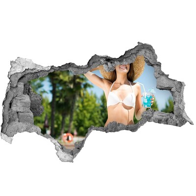 Hole in the wall sticker Caribbean Holiday in the Sun