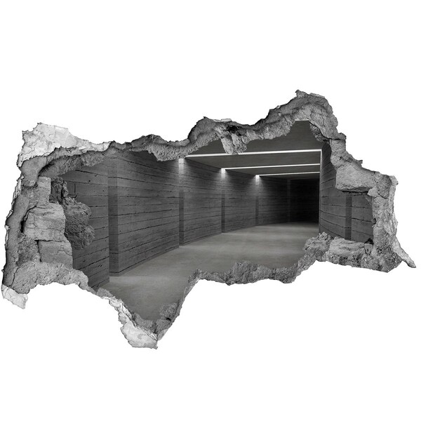Hole wall sticker Interior of a modern warehouse