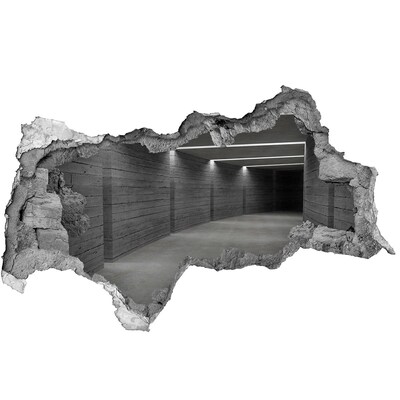 Hole wall sticker Concrete tunnel