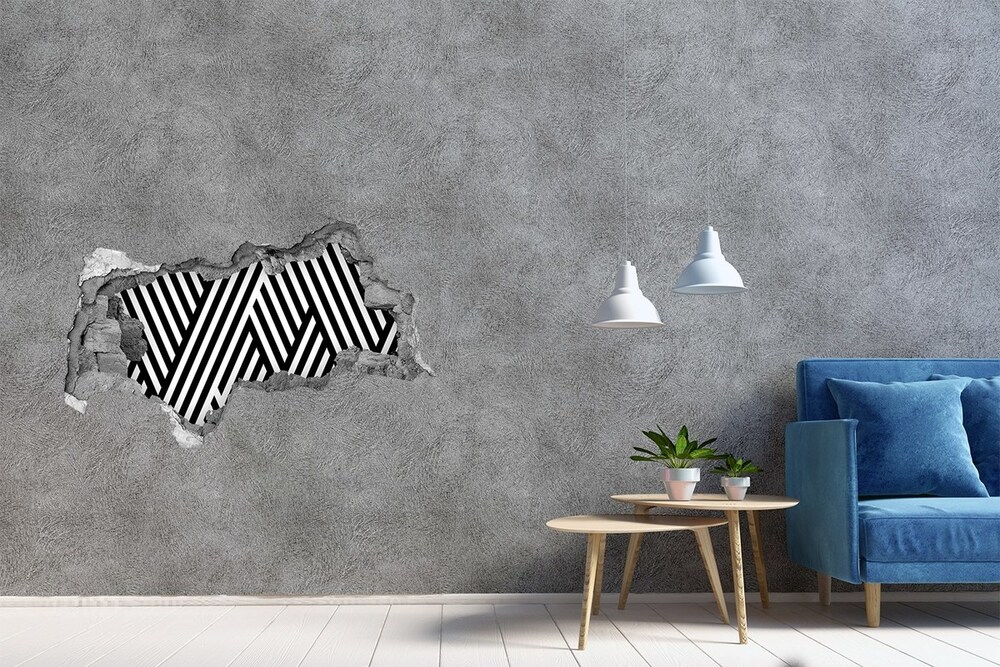 Hole in the wall sticker Geometric background