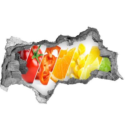 Hole wall sticker Fruit paradise behind the wall