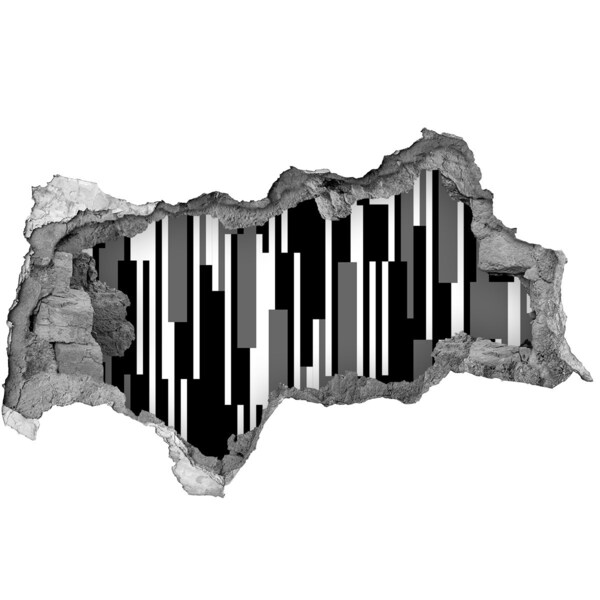 Hole in the wall sticker Modern art on the wall