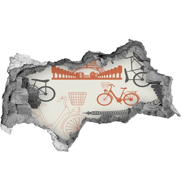 Hole in the wall sticker Paris in detail