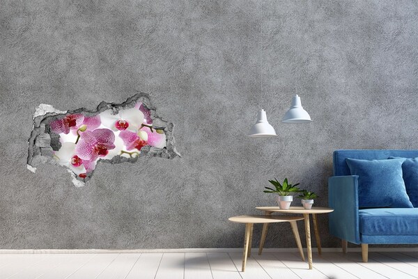 Hole wall sticker Orchid wall mural