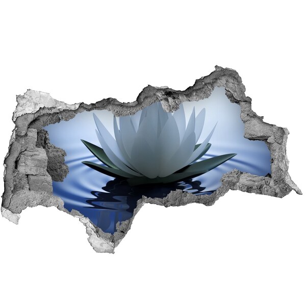 Hole wall sticker Lotus flower on the water