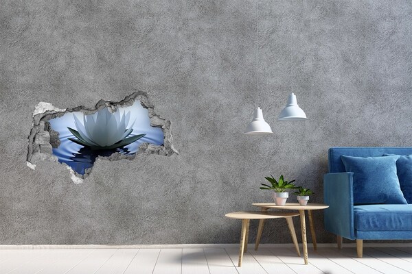 Hole wall sticker water lily