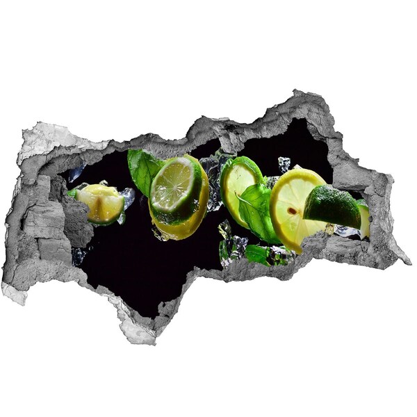 Hole in the wall sticker A lemony shot of freshness