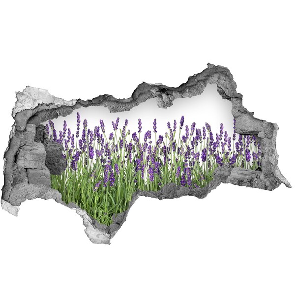 Hole wall sticker Floral oasis of lavender