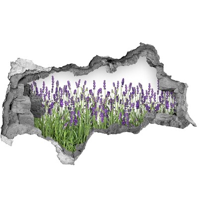 Hole wall sticker Floral oasis of lavender