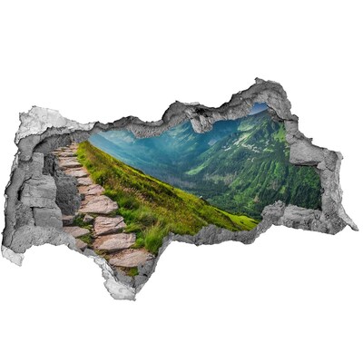 Hole in the wall decal Mountain landscape behind the hole in the wall