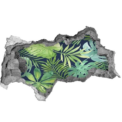 Hole wall sticker Tropical leaves