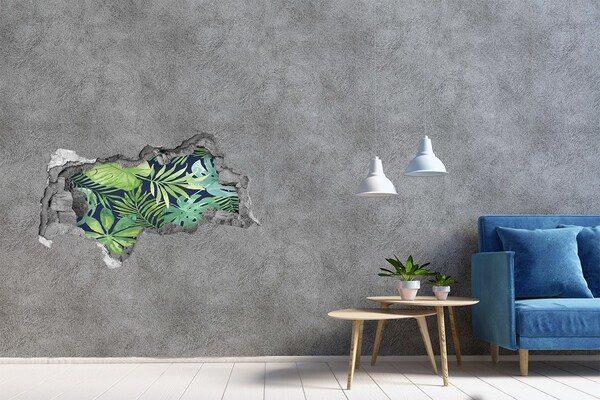 Hole wall sticker Tropical leaves