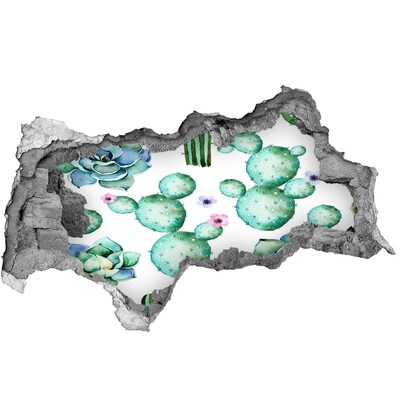 Hole in the wall decal Cacti in a hole in the wall