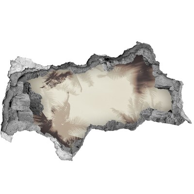 Hole in the wall decal Tropical oasis behind the wall