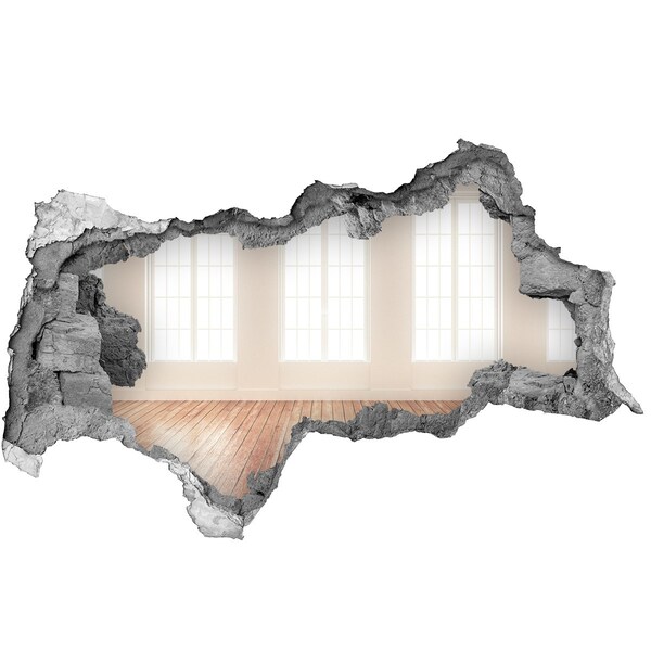 Hole in the wall sticker Interior with a view of the sun