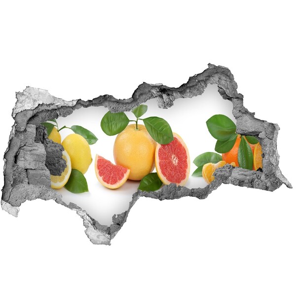 Hole wall sticker Citrus fruits