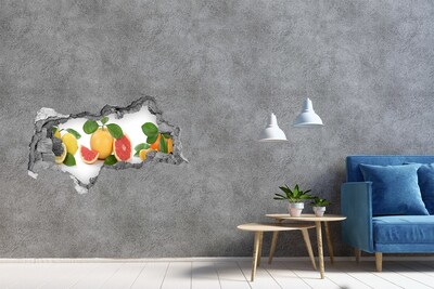 Hole wall sticker Citrus fruits