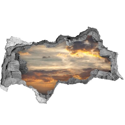 Hole in the wall decal Sunset through a hole in the wall