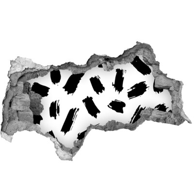 Hole wall sticker A damaged wall with abstract streaks