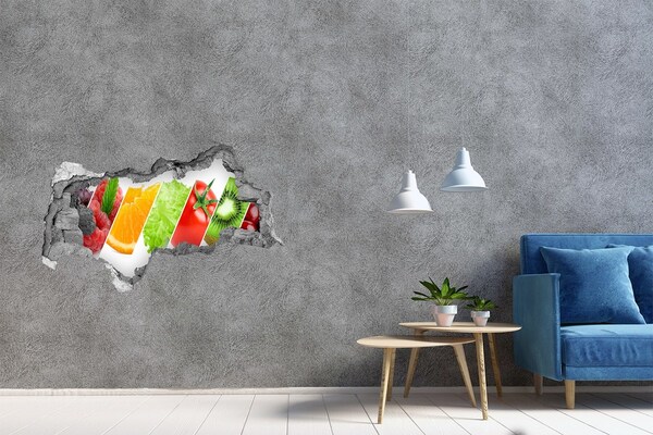 Hole in the wall decal Fresh flavors of nature