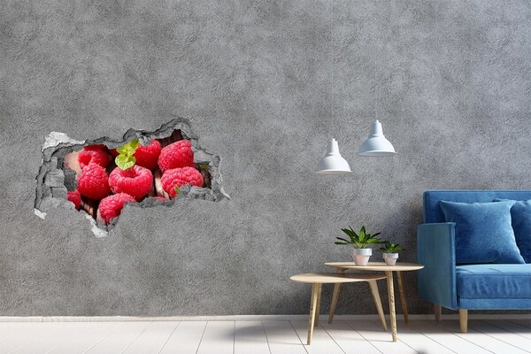 Hole in the wall sticker Raspberry paradise