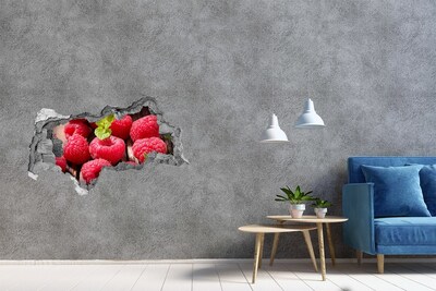 Hole in the wall sticker Raspberry paradise