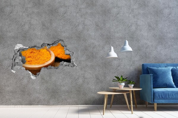 Hole in the wall sticker Turmeric seasoning