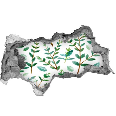 Hole in the wall decal Green garden in concrete