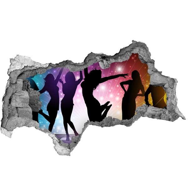 Hole wall sticker Dancing in the spotlight