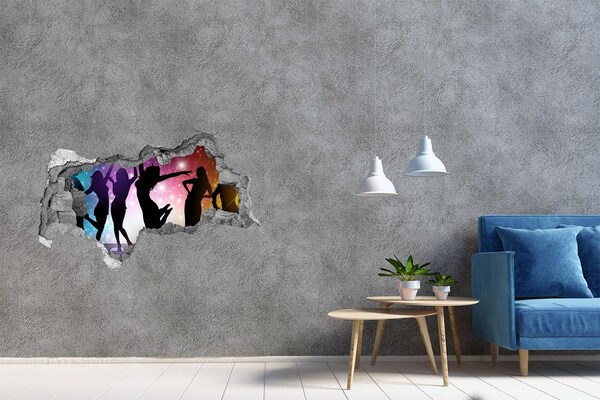 Hole wall sticker Dancing in the spotlight