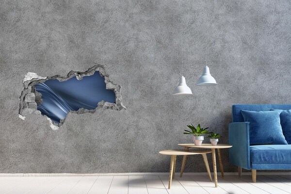 Hole in the wall sticker Gray wave