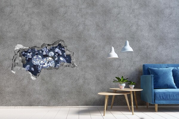 Hole in the wall sticker Diamonds