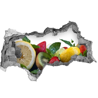 Hole in the wall decal Fruit paradise behind the wall