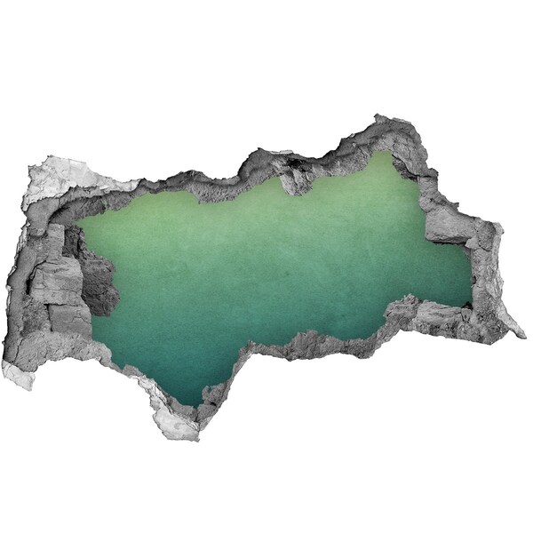 Hole in the wall decal Sea gradient