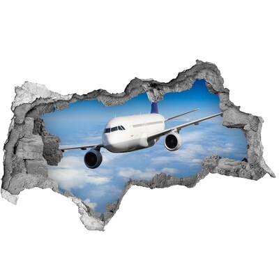 Hole in the wall sticker A plane in the sky
