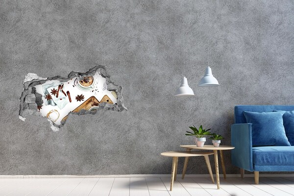 Hole wall sticker Coffee corner with spices