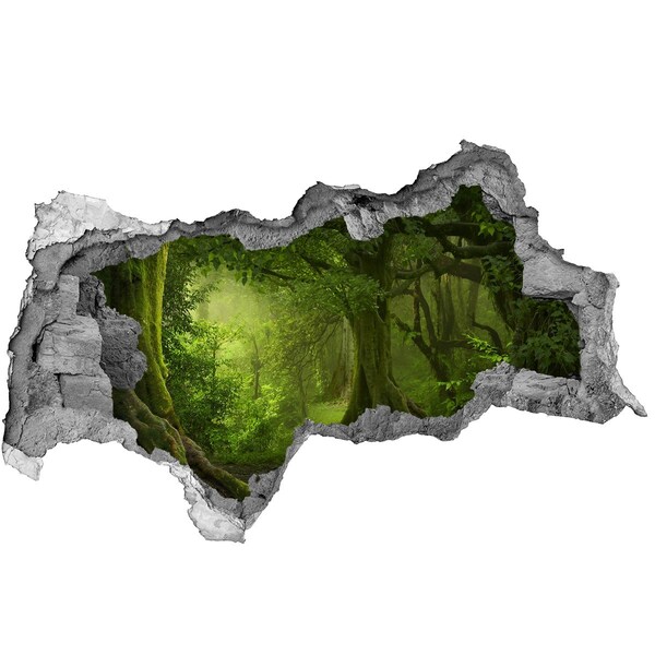 Hole wall sticker A green forest full of life
