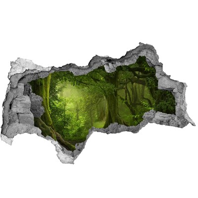 Hole wall sticker A green forest full of life