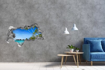 Hole wall sticker Maldives brick