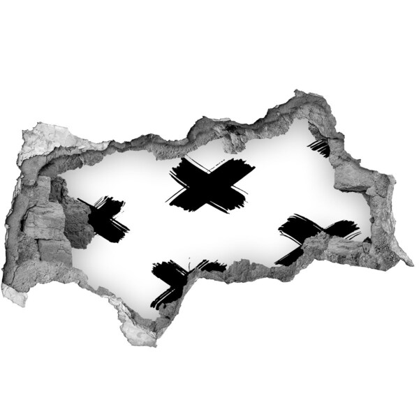 Hole in the wall sticker Stylish hole in the wall