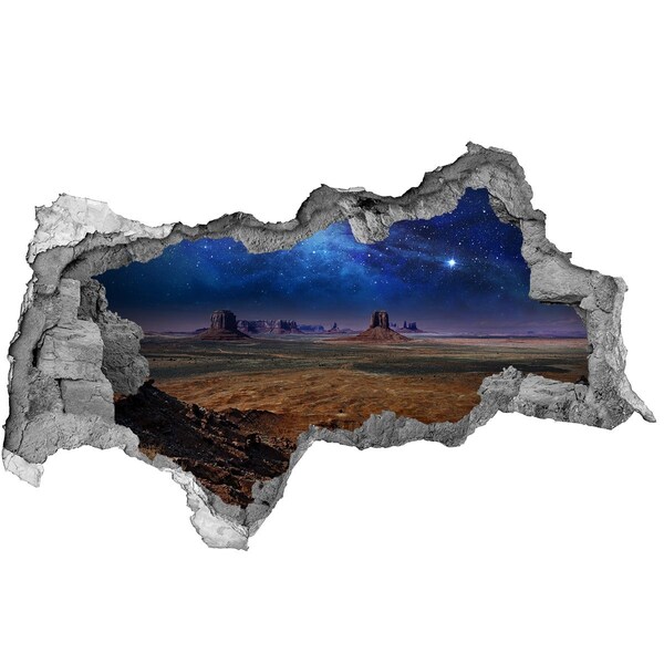 Hole in the wall sticker Space Landscape in Monument Valley