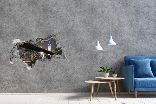 Hole in the wall decal Manhattan New York