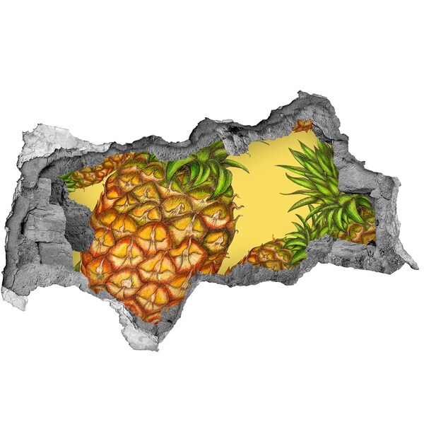 Hole wall sticker Pineapple Color Leak