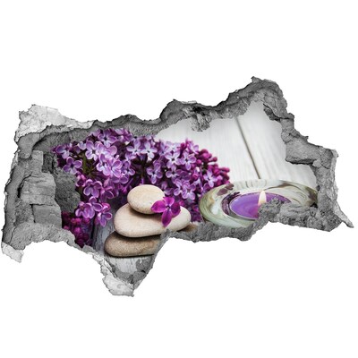 Hole in the wall sticker A floral oasis of peace