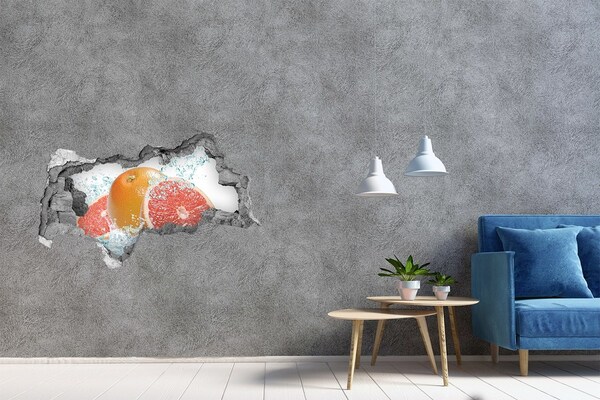 Hole wall sticker Fruit paradise with a waterfall