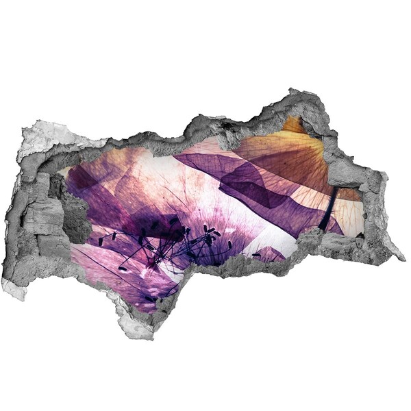 Hole in the wall sticker The floral world behind the walls