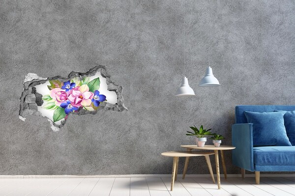 Hole wall sticker Flower explosion in the wall